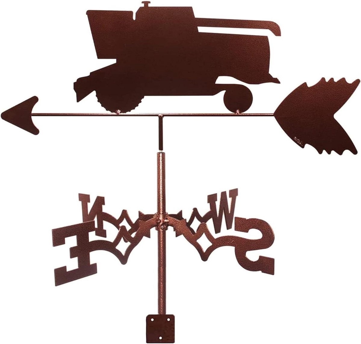Windwijzer Tractor - Weerhaan Dak - Tuin Decoratie - Roestvrij Staal - Horizontaal Vertikaal - Metaal