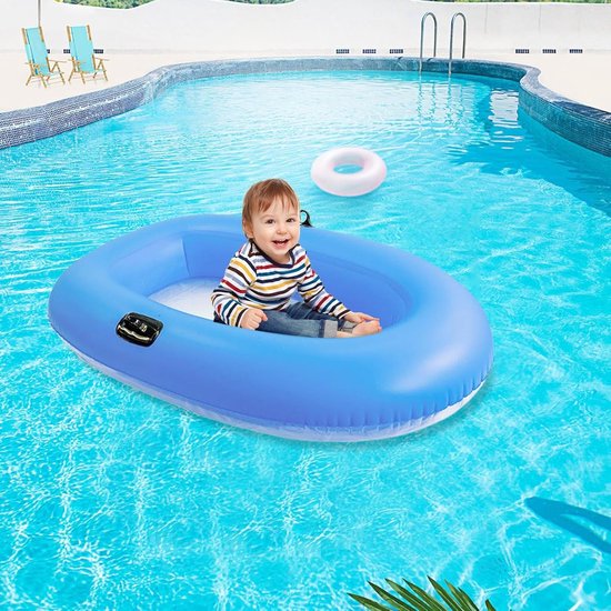 Drijvend - Opblaasboot, Vaartuig Met Transparante Bodem - Waterspeelgoed Voor Kinderen En Volwassenen Voor Peddelen En Zwemplezier In De Achtertuin, 159 X 109 Cm, Opblaasbaar Roeiligstoel, Draagv — afbeelding 2
