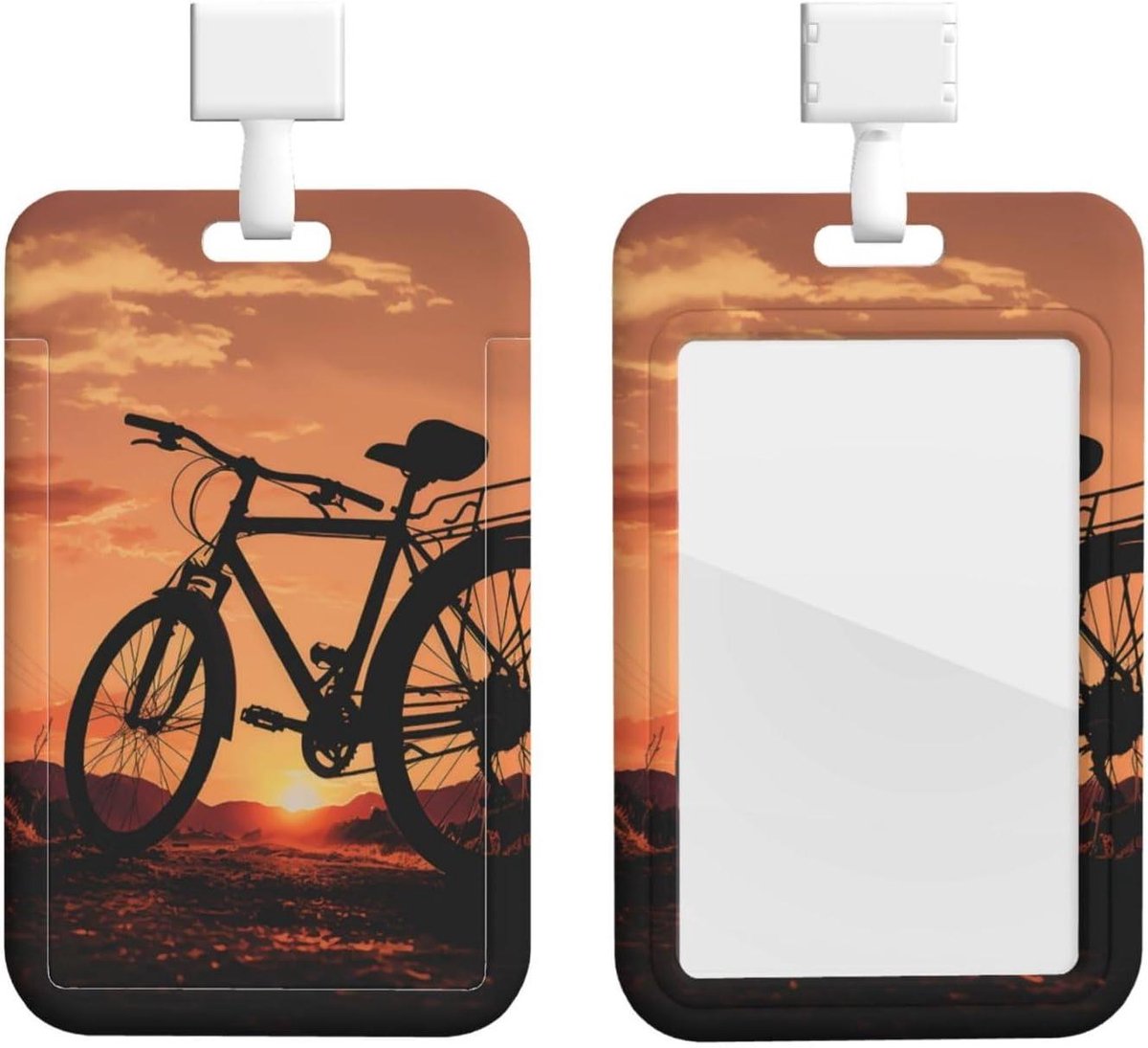 ID Kaarthouder - Badgehouder Plastic - Veilig Bewaren - Slider Ontwerp - 11x7 cm - Fiets