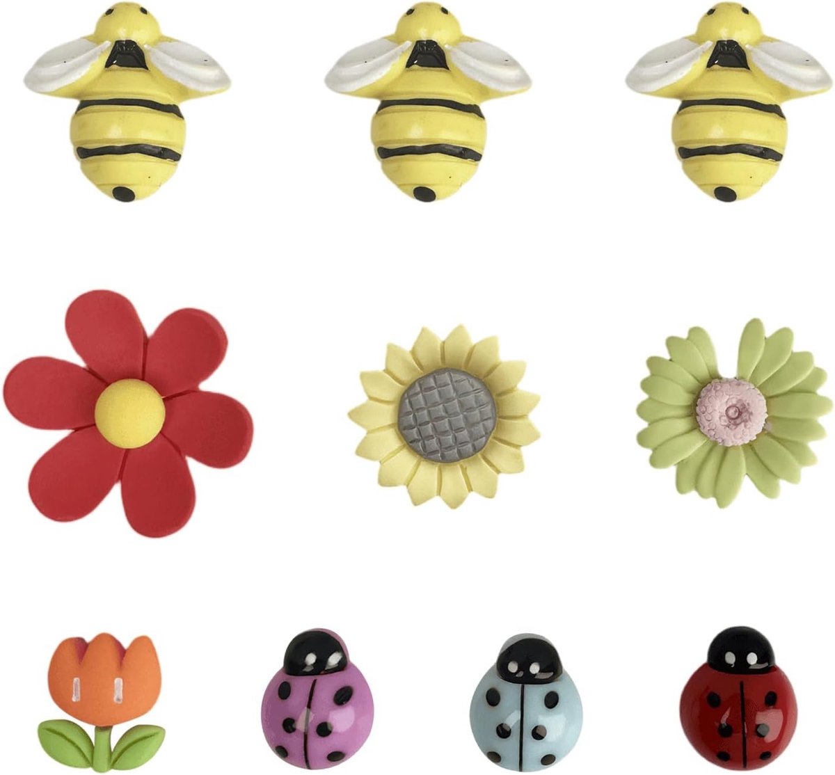 Set van 10 Decoratieve 3D Magneten voor Koelkast, Magnetisch Bord, Thuis, Kantoor en School