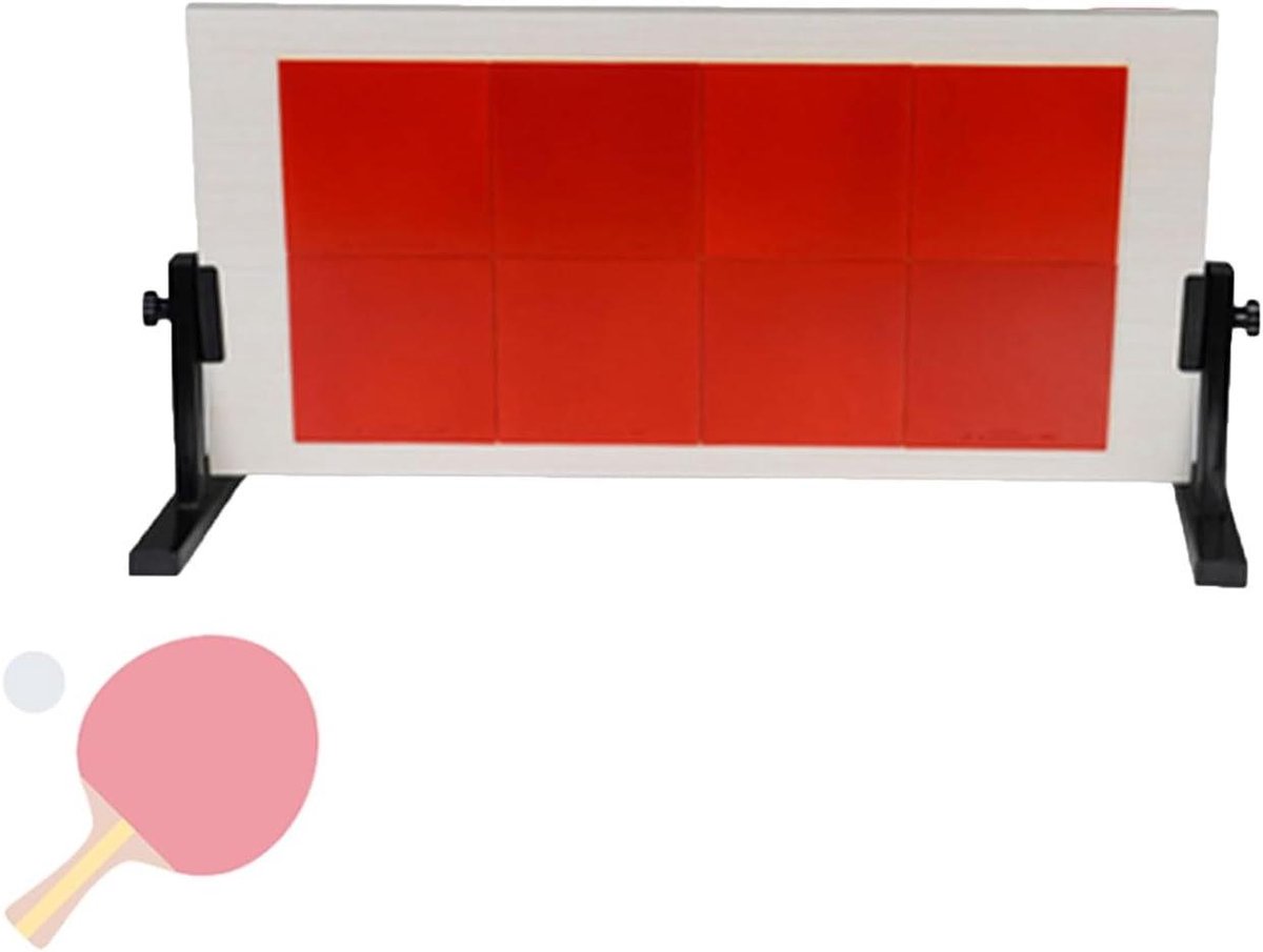 Tafeltennis Rebounder - Ping Pong Trainer - Vaardigheden Verbeteren - Verstelbare 360 graden - Desktopversie - Rood