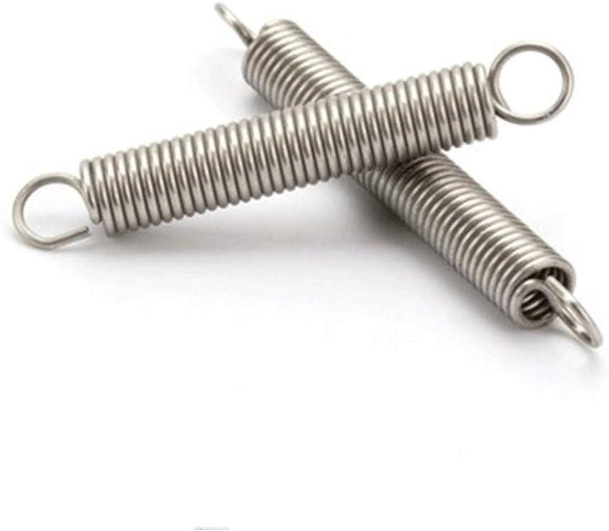 Verlengveren Set - Met Haken - Reparatie en Onderhoud - Roestwerende Laag - 0.5x4mm 10 Stuks - Zilverkleurig