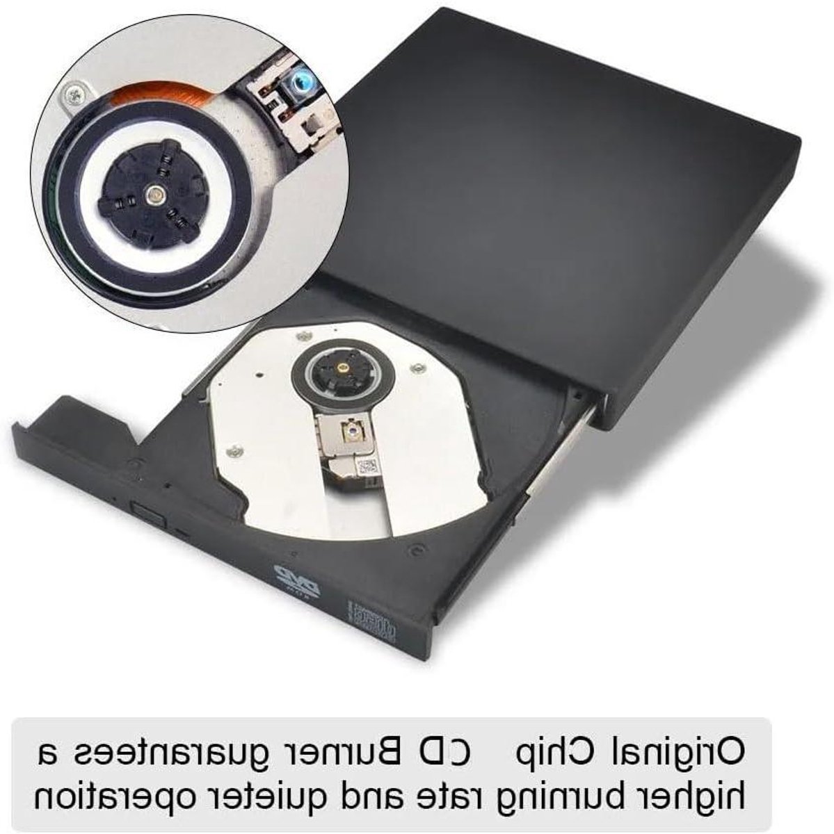 Externe DVD Drive - Optische Lezer - Bestanden Lezen - Plug and Play - Ultradun - Wit