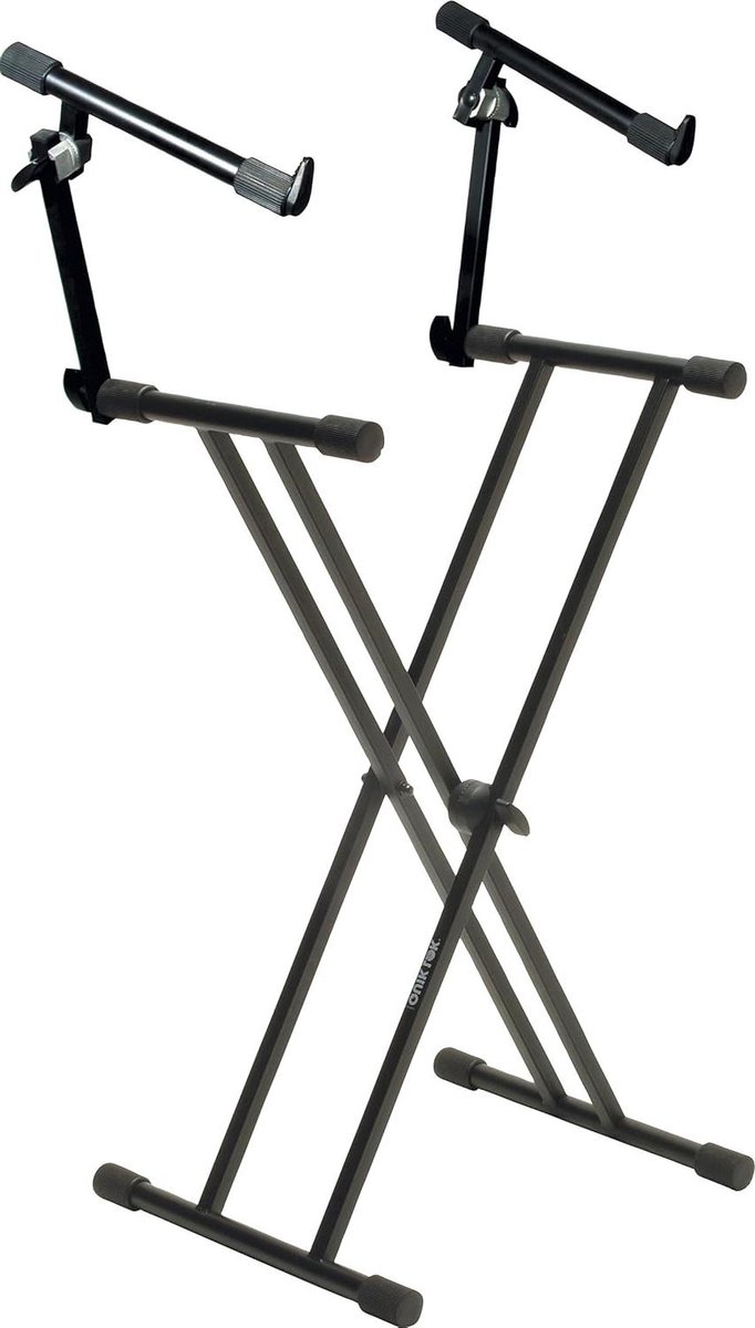 Dubbel X Keyboard Statief - Muziek Statief - Muziek Maken - Verstelbaar DINO-BITE Systeem - 6.8 kg - Zwart