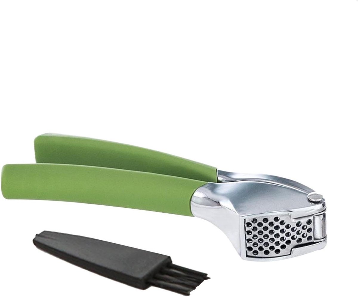 Knoflookpers - Gember Crusher - Koken en Bakken - Roestvrij Staal - 16.8 cm - Zilver