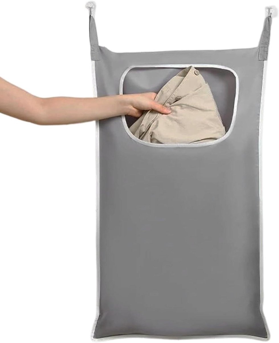Wasmand - Opbergzak - Ruimte Besparen - Zijrits Toegang - 21x16x7 cm - Grijs