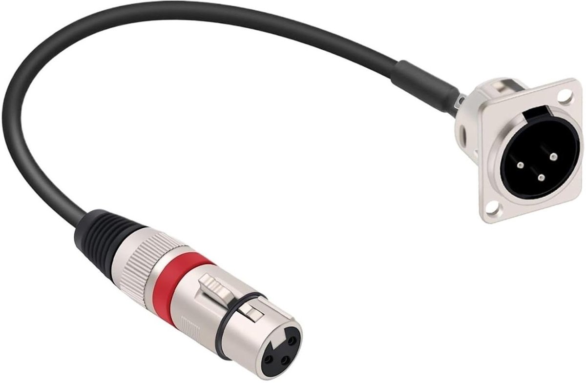 XLR Kabel - Microfoonsnoer - Muziek Opnemen - Zuiver OFC Koper - 15 Meter - Zwart