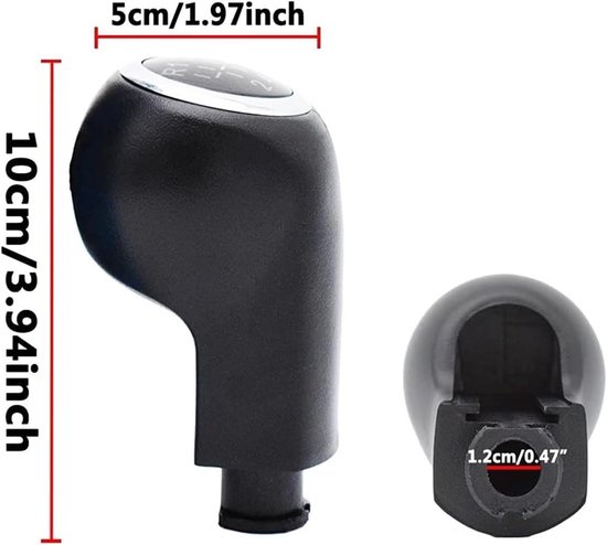 Schakelpookknop Set - Pookhoes - Auto Interieur - Ergonomisch Ontwerp - 5 Versnellingen - Zwart — afbeelding 5