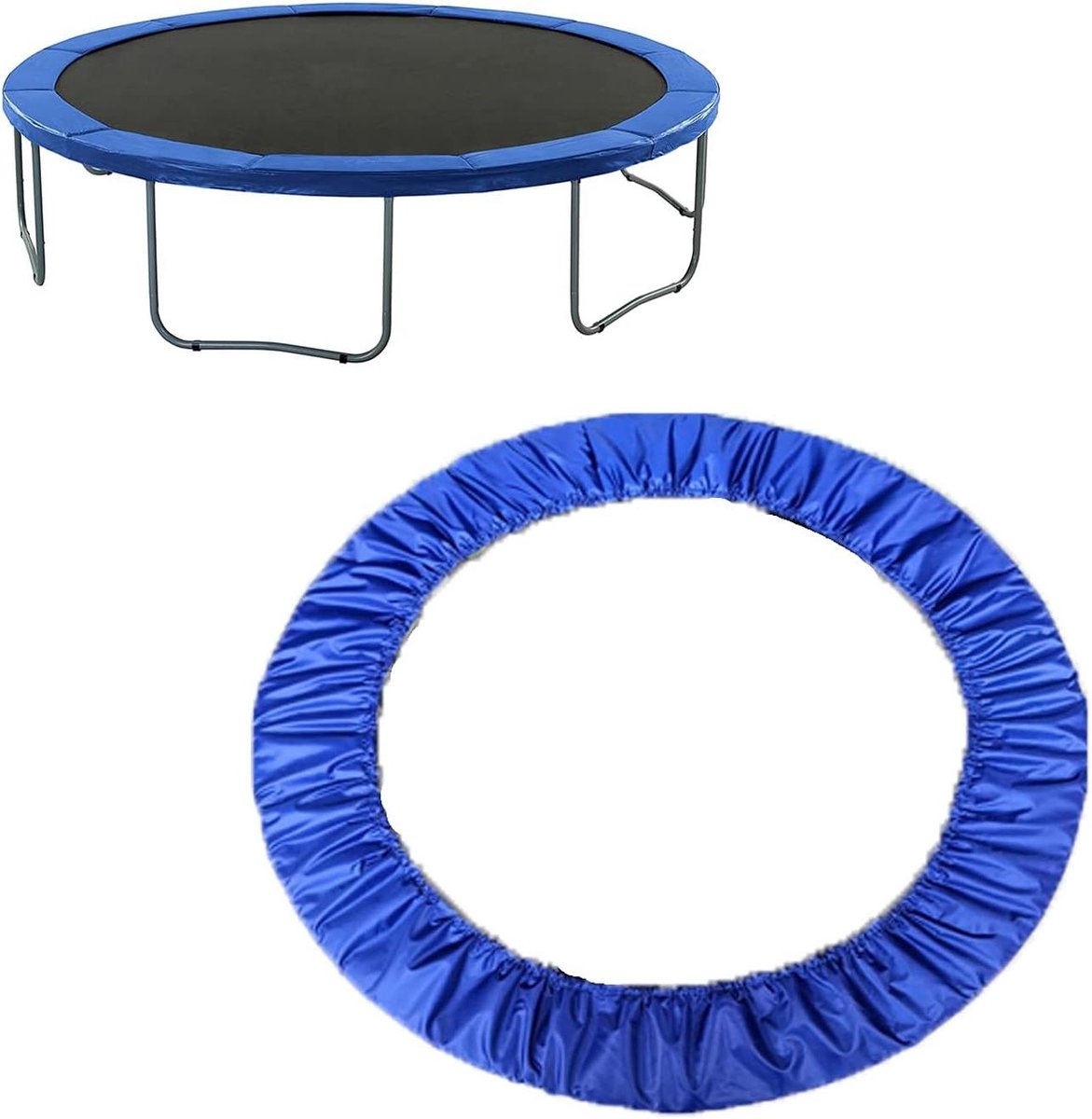 Trampoline Veiligheidshoezen - Trampoline Randbescherming - Veilig Springen - Waterafstotend Schuim - 1.52m Diameter - Blauw