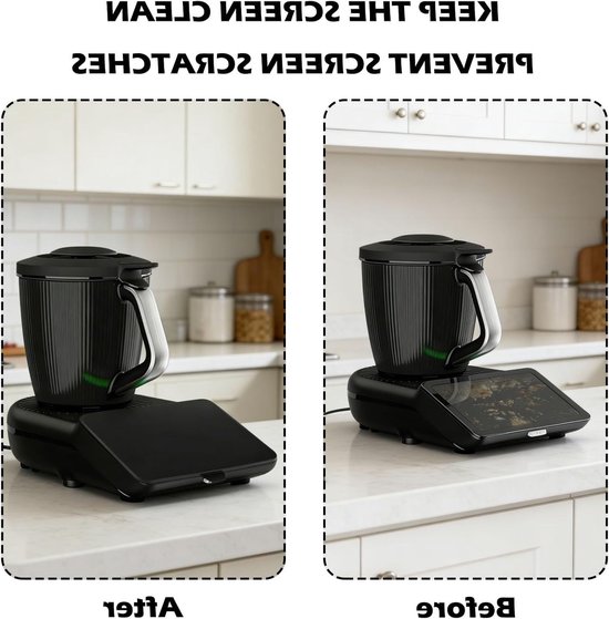 Displaybeschermfolie voor keukenmachine, bescherming tegen krassen en stoten, waterdicht en zwart, geschikt voor Thermomix TM7 en andere modellen — afbeelding 4