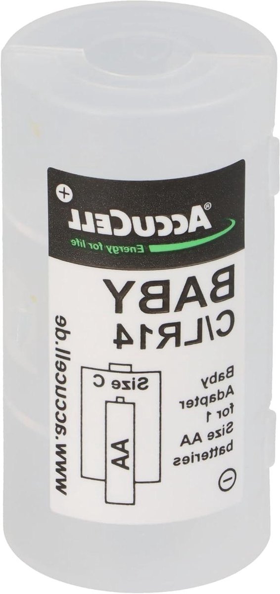Batterij Adapter - C Adapter - Apparaten Voeden - AA naar C Formaat - 24.6 x 24.6 x 49.5 mm