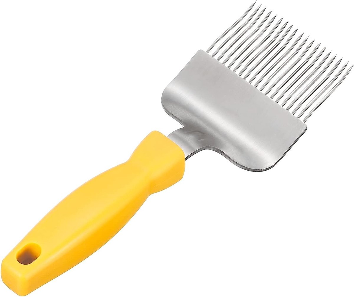 Dailygoody - Ontdekkingsvork - Bijenteeltaccessoires - Roestvrij staal - Bijenwerktuig - Stevige grip - Geschikt voor imkers - Geel