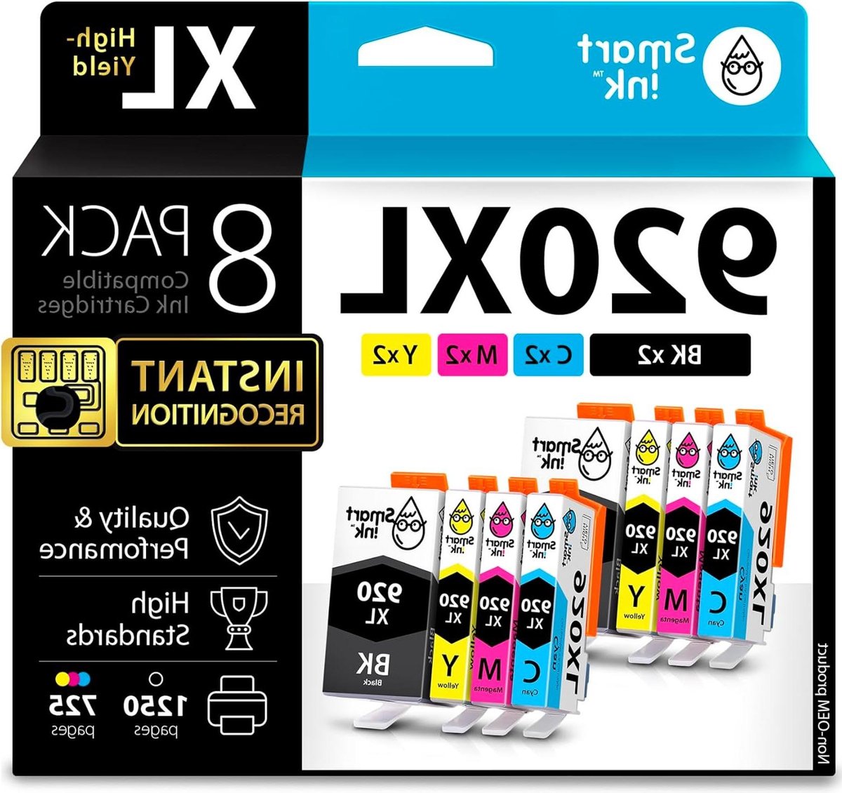 Inkcartridges 8 Pack - Vervangende Inkt - Thuisprinten - XL Capaciteit - 8 Stuks - Multicolor