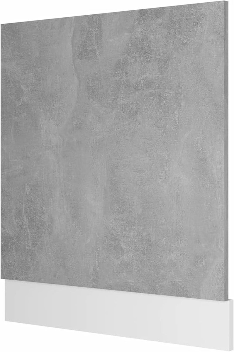 Tidyard Vaatwasser keukenblok vaatwasser frontpaneel afwasmachine vaatwasser vaatdeur beschermt de vaatwasser betongrijs 59 5 x 3 x 67 cm houtmateriaal