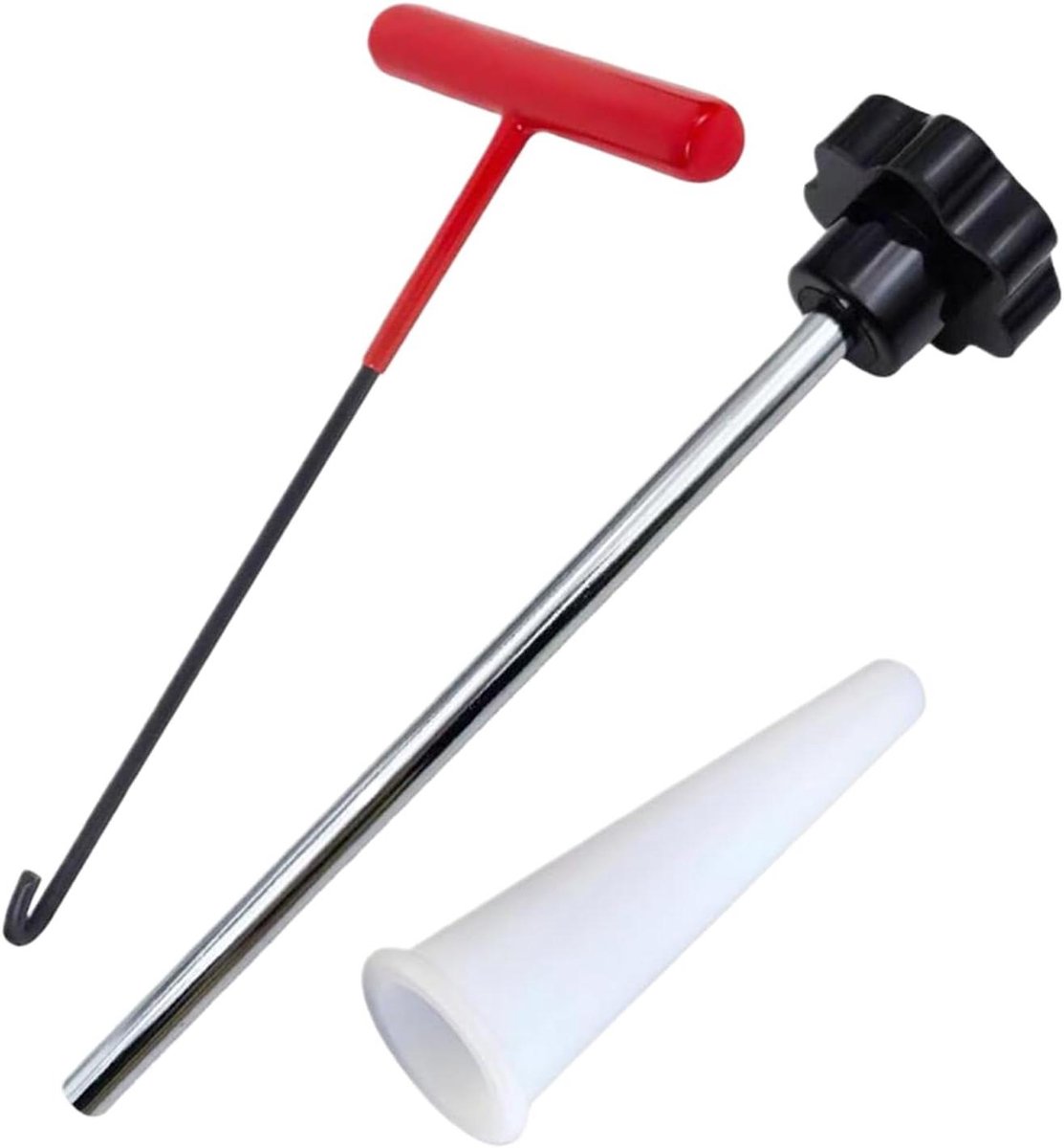 Ventielschacht Gereedschap - Bandengereedschap Set - Wielonderhoud Voertuigen - Ergonomisch Ontwerp - 22.5 cm Lengte - Zwart