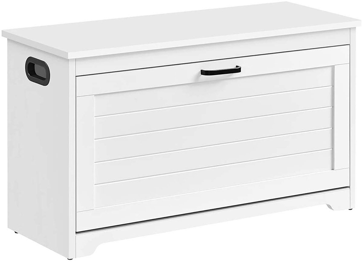Schoenenkast schoenen opbergkast 80x30x46cm wit met zijhandgreep, schoenenbank en 1 dubbelzijdig uitklapbaar opbergvak verstelbare plankindeling eenvoudig te monteren en schoon te maken stevig duurzaam frame voor gang entree en halopslag