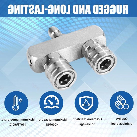 Dailygoods- Hogedrukreiniger Nozzle Dubbel Turbo - 10 van Dailygoods — afbeelding 3