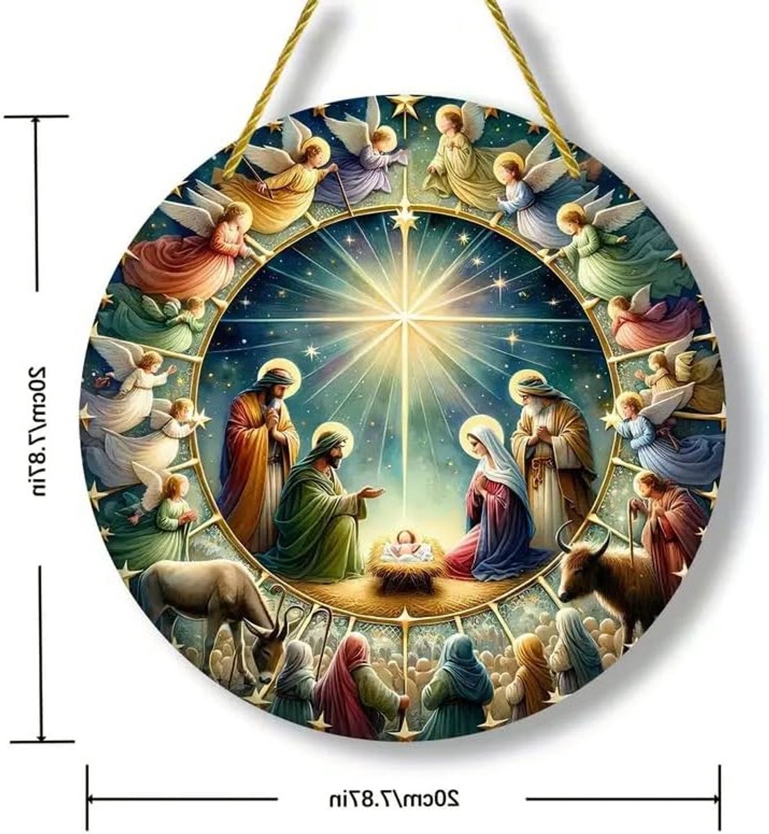 Kerstdecoratie: Acryl Gekleurd Suncatcher voor Raam, Feestelijke Hangdecoratie en Glas Ornamenten voor Verjaardagscadeaus
