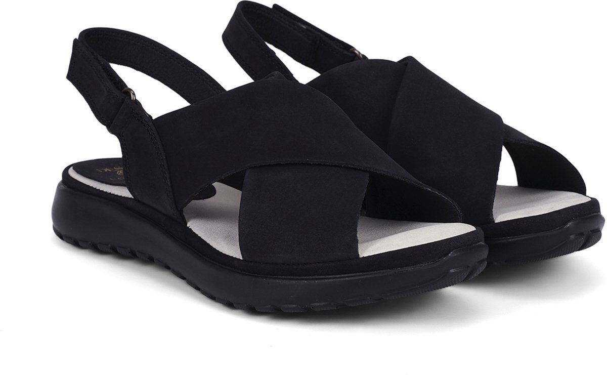 DESA COMFORT Sandalen Leer Zwart Vrouwen Schoenpunt: Nez ouvert Maat: 38 EU