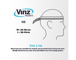 VINZ Vélo Fietshelm - EN1078 Goedgekeurd - Ebike / Elektrische Fiets Helm - Maat 54-61cm - Mat Zwart