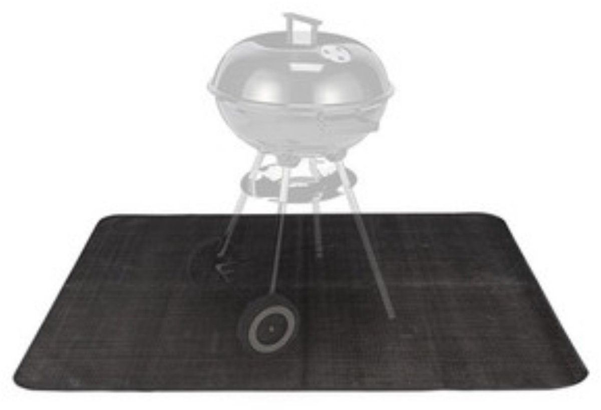 HI BBQ/Barbeque vloerbeschermingsmat - voor bbq en vuurkorf - 97 x 127 cm