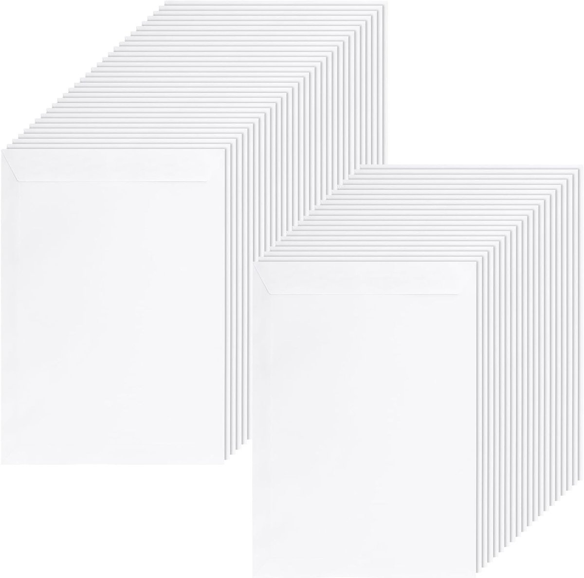 Zelfsluitende witte enveloppen 324 x 229 mm, 80 gsm, pak van 50, ideaal voor verzending en documenten