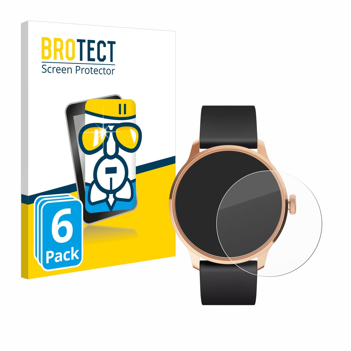 Screenprotector 6 Stuks voor Withings ScanWatch Light Beschermglas transparant