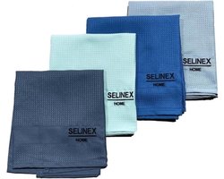 Selinex - Wonderdoekjes - Schoonmaakdoekjes - Microvezeldoekjes - Poetsdoekjes - Raamdoekjes - Reinigingsdoekjes - Spiegeldoekjes - Autodroog doekjes - Streepvrij - Nat en droog gebruik - 68 x 42cm - 4 stuks - ACTIE
