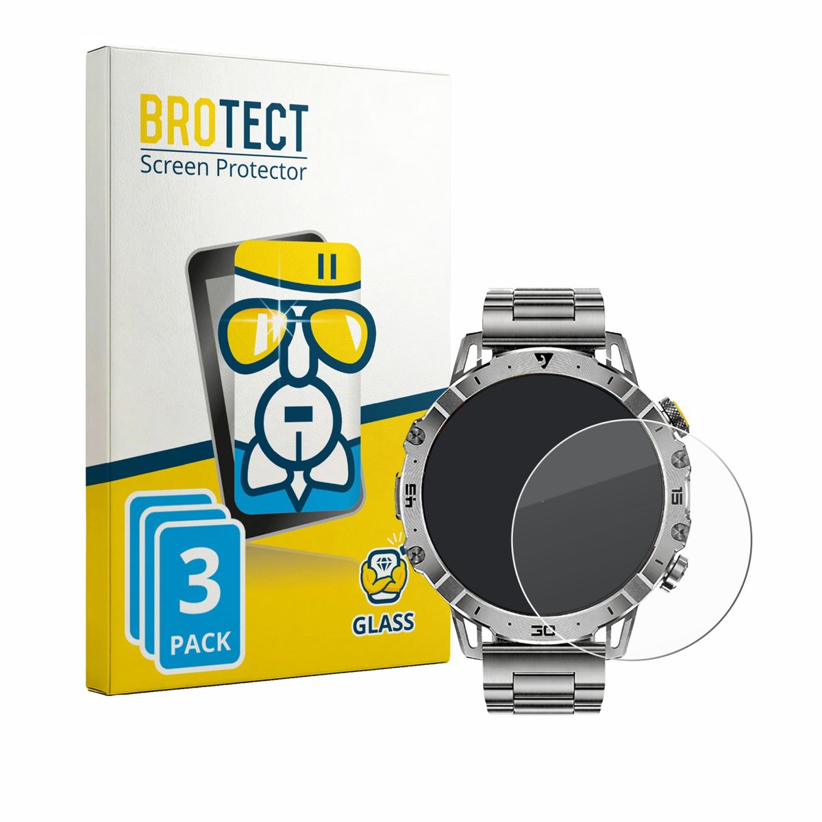 BROTECT - Glas Screenprotector voor LIGE EF18 1.7" - Gehard Beschermglas 9H 3 Stuks