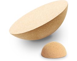 Cork Balance Ball voor 360° Balans Training - Antislip Design, Diameter 15 cm, Hoogte 7.5 cm, Geschikt voor Wobble Boards en Balans Boards