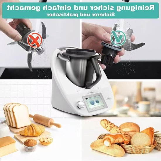 RVS Blender Mes en Deegmes voor Thermomix TM5 TM6 TM7 - Vervangingsaccessoires voor Voedselverwerking en Mixen van RVS — afbeelding 2