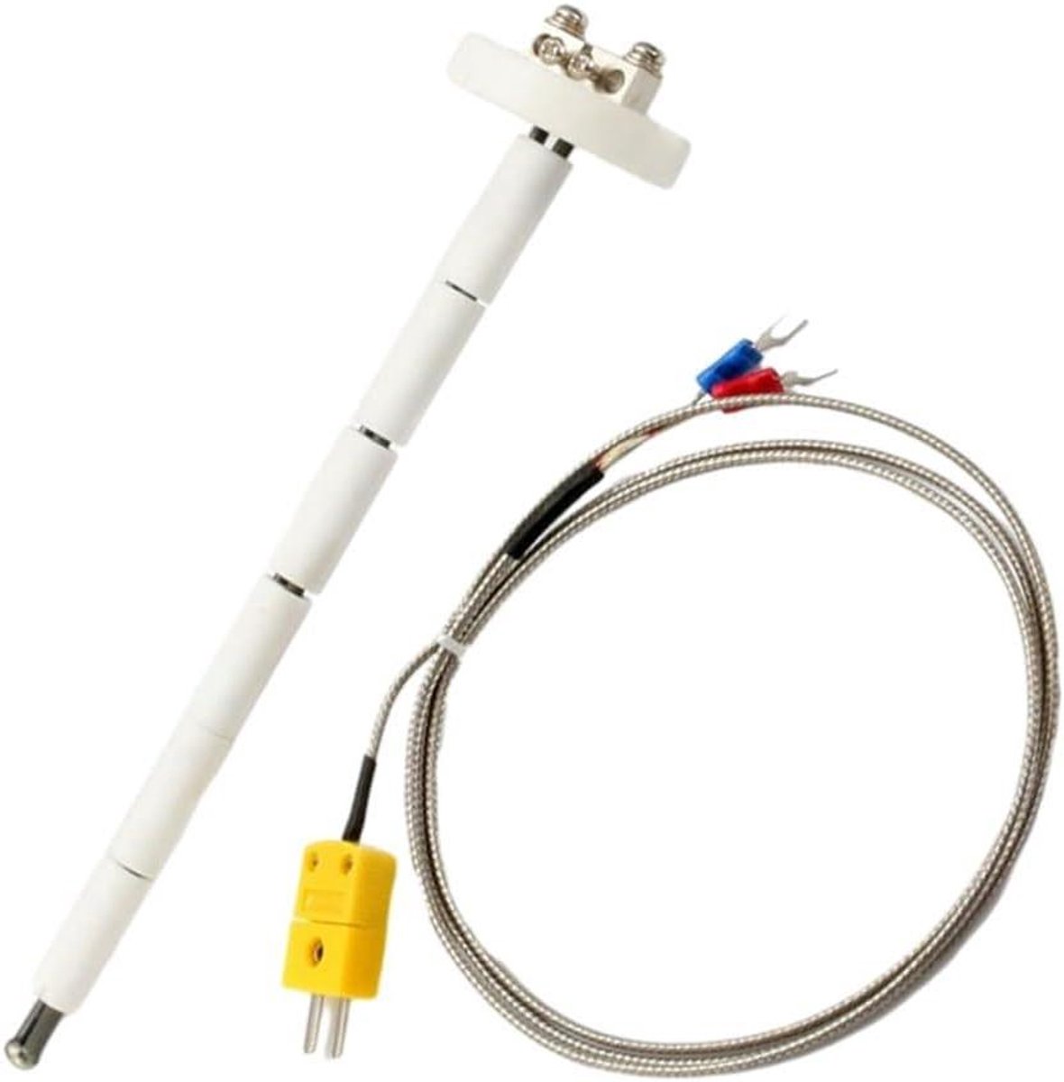 Temperatuur Sensor - Oven Probe - Hoge Temperaturen Meten - Verstelbare Lengte - 300mm - Zilver