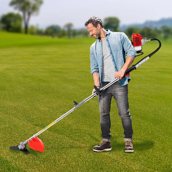 Bosmaaier 4-in-1 - Grastrimmer Kettingzaag - Tuinonderhoud Uitgebreid - Motor 52cc 2-takt - 270 cm Lengte - Rood — afbeelding 2