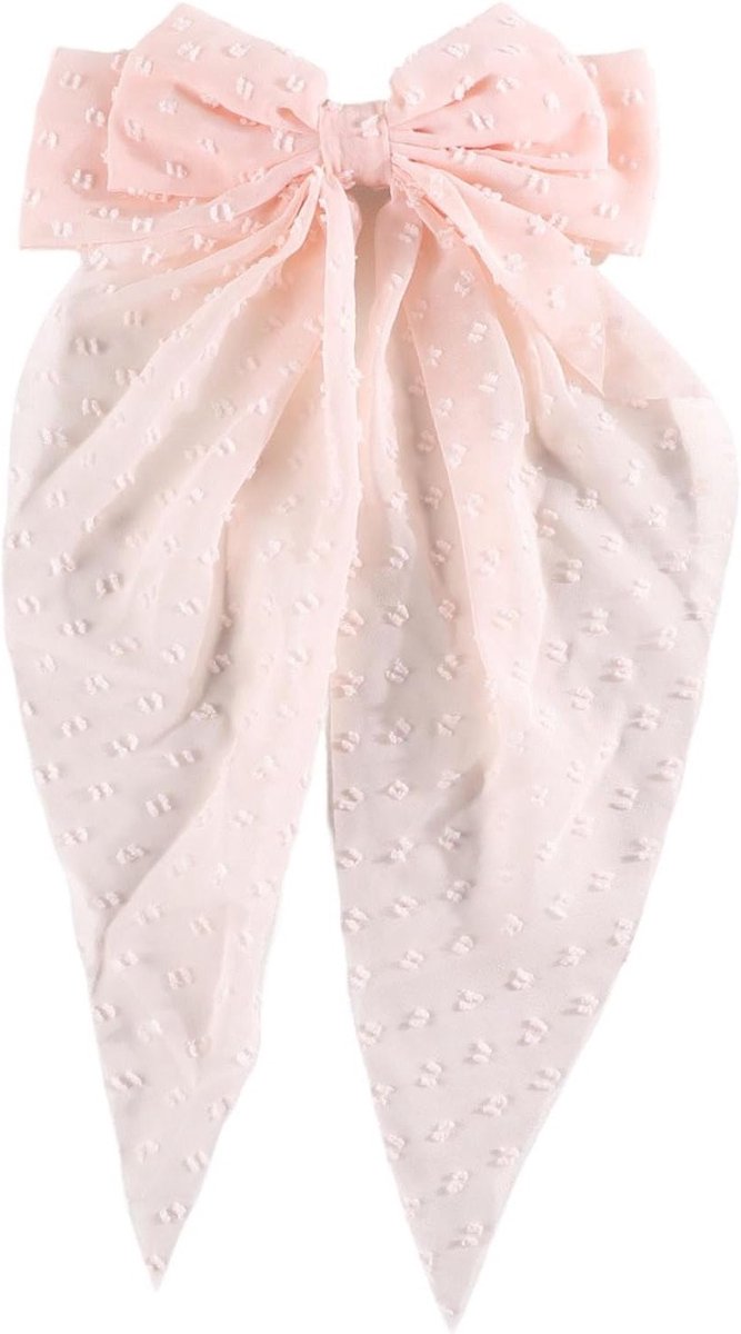 Grote Tule Strik Haarclip - 8 Inch XL Haarspeld voor Dames en Meisjes