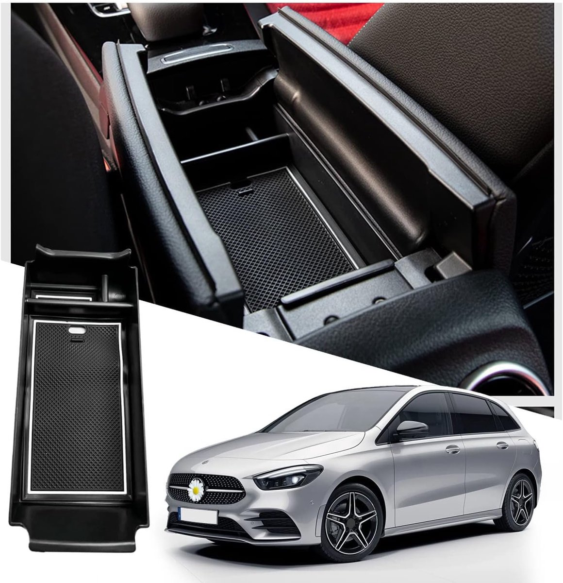 Center Console Opbergdoos voor Mercedes-Benz B-Class W247 (2019-2025) - Armsteun Organiser, Handschoenenkastje en Opbergtray voor Autoaccessoires