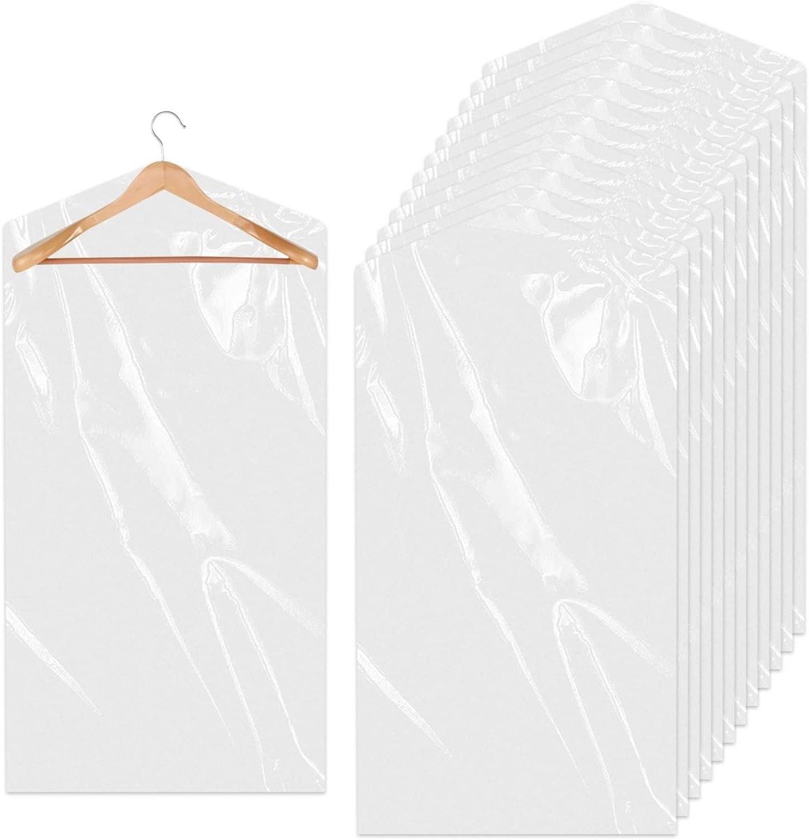 Kledinghoezen - Stofbeschermers - Kleding Opbergen - Ademend Materiaal - 50 Stuks - Transparant