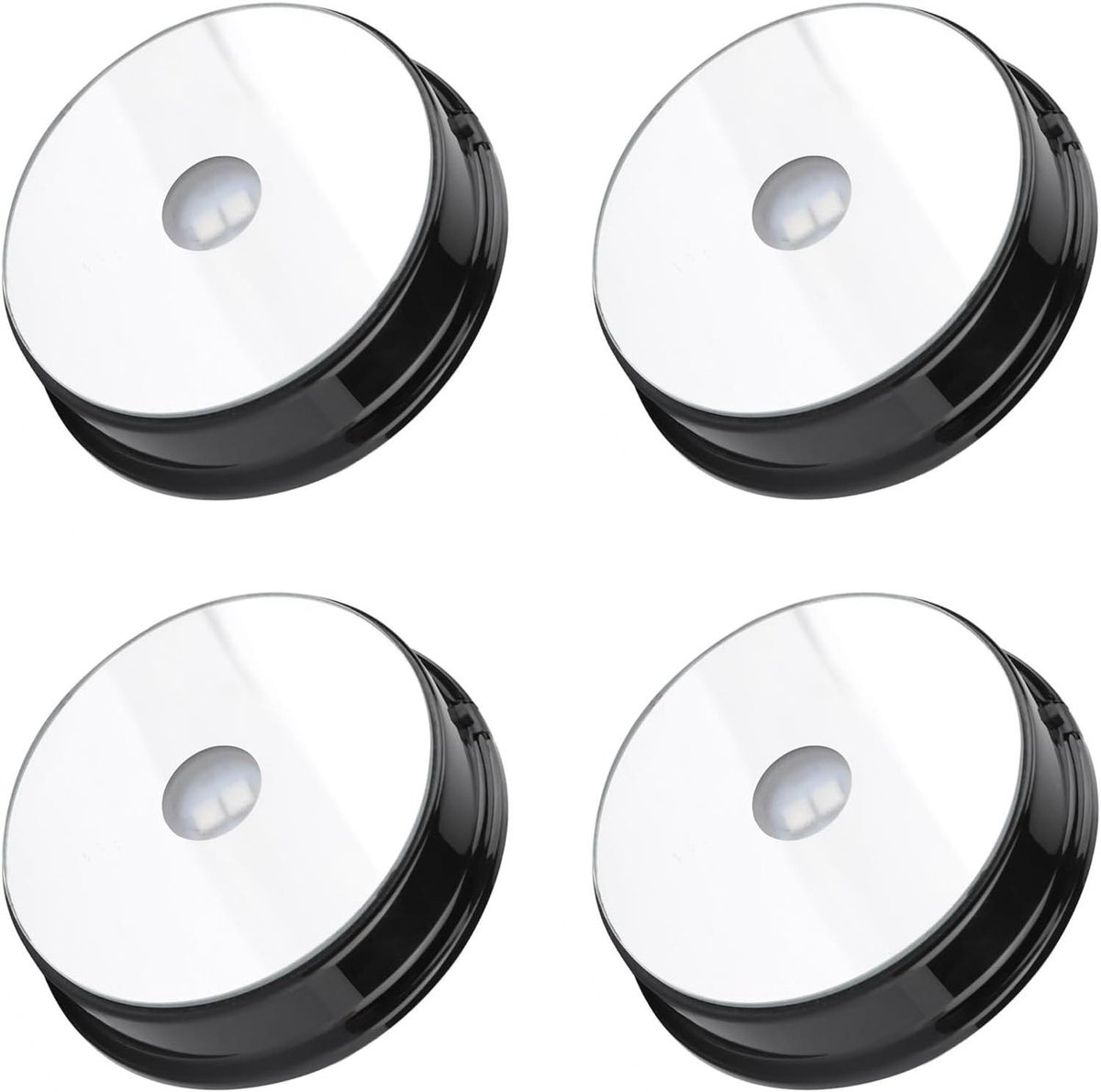 LED Basis - Lichtgevende Display - Decoratie Verlichten - Zeven Kleuren - 4 Stuks - Transparant
