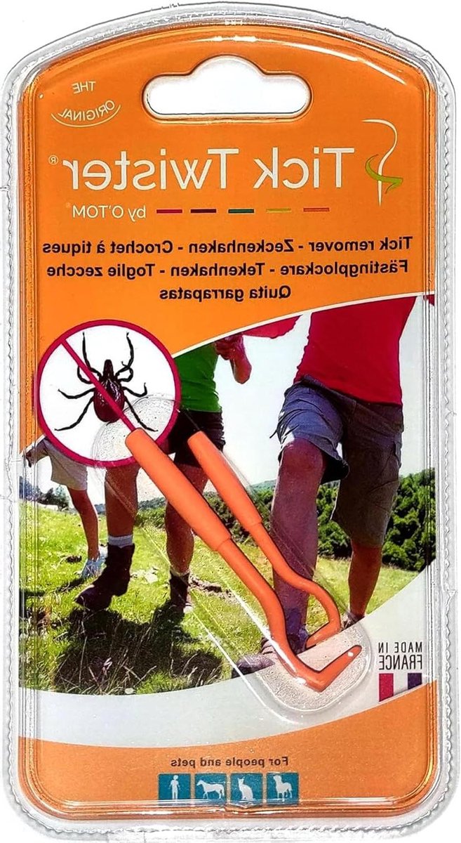Tekentang - Lyme verwijderaar - Tekenen verwijderen - 2 stuks roterend - 1.0 eenheid - Transparant