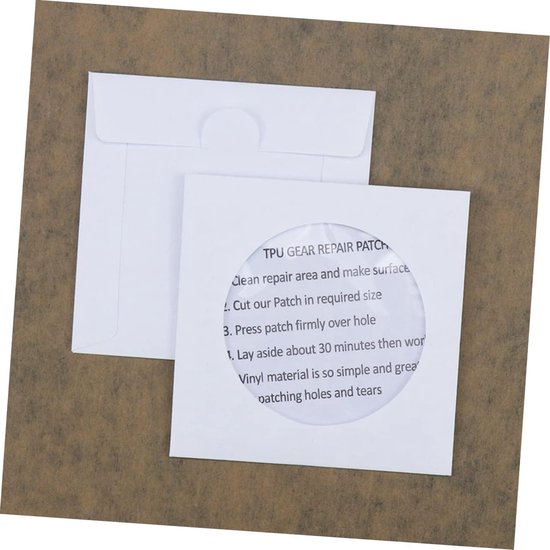 Reparatieset Luifels Boten - Zelfklevende Pleisters - Snelle Reparatie - Waterdicht Vinyl Materiaal - 7x7 cm - Transparant van Merkloos — afbeelding 2