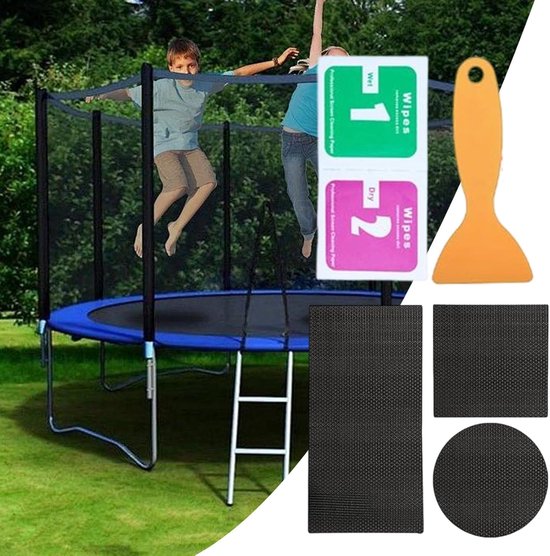 Trampoline Reparatiekit - Scheur Herstel - Trampoline Onderhoud - Zelfklevende Patches - 3 Vormen - Niet gespecificeerd — afbeelding 4