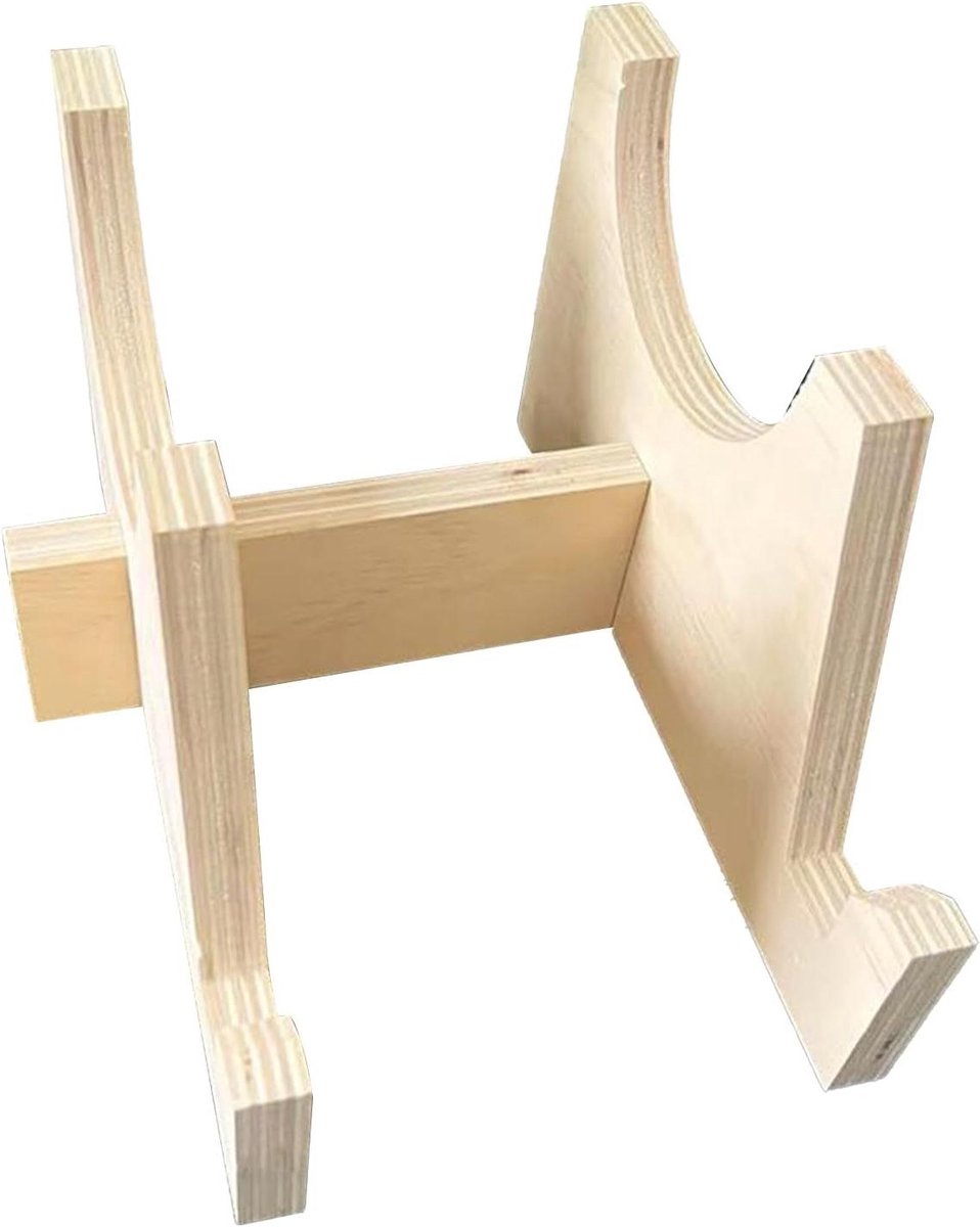 Balansbord Opbergrek - Houten Standaard - Sportmateriaal Organiseren - Ruimtebesparend Ontwerp - 22 x 20 x 138 cm - Hout Bruin