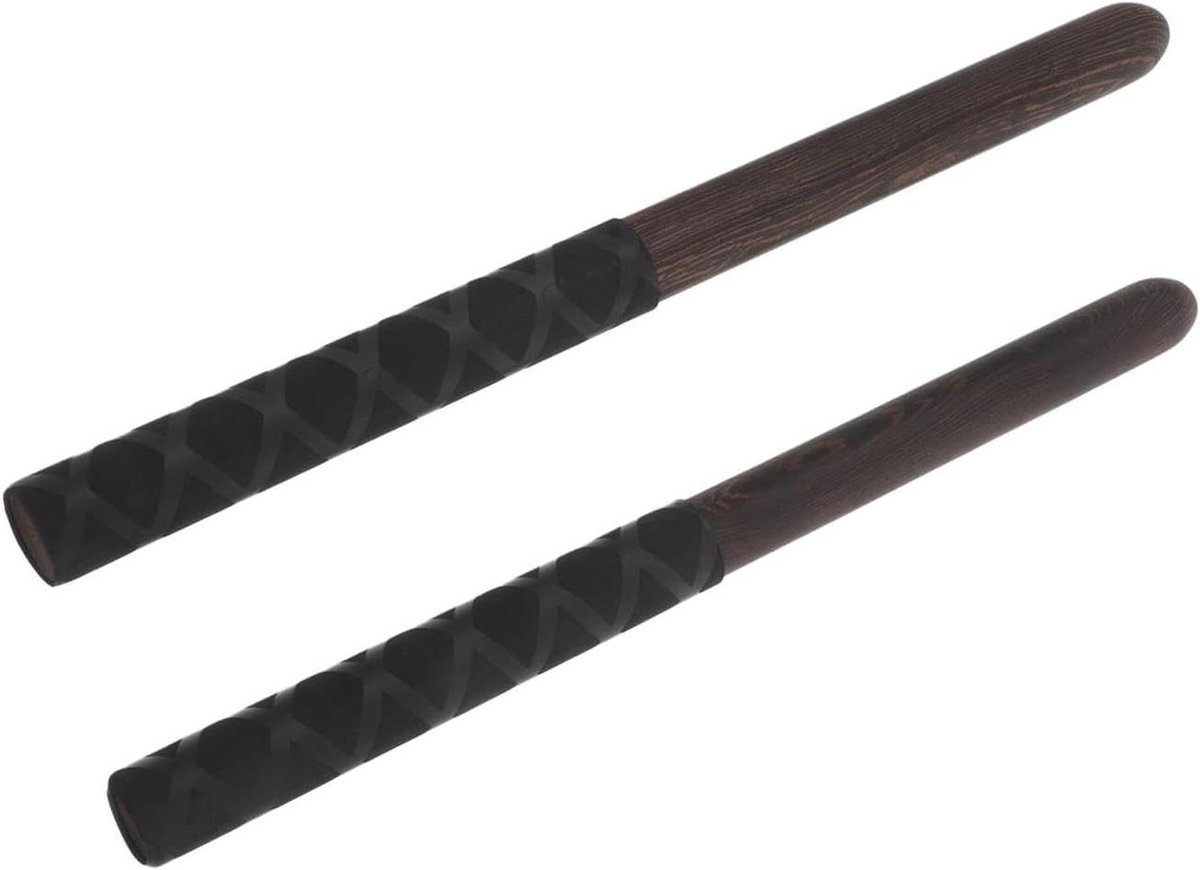 Houten Drumstokken - Percussie Stokken - Muziek Maken - Antislip Grip - 29.5 cm - Donkerbruin