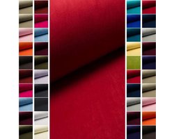 StoffBook D344 RED NOBLE Cotton Stretch Velvet NICKISAMT Fabric, D344