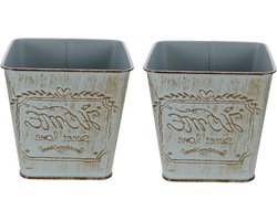 Sosoport Bloempotset Van 2 Ijzeren Tuinemmer Uniek Design Decoratieve Plantenemmer