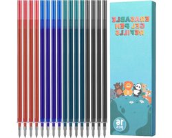 Thboxes Pack of 16 Erasable Refills, 0.7 mm, Compatible with Legami Gel Pens, Colourful Refills, Erasable Ink in 4 Colours, Roller Refill, Gel Pen Refill, Erasable, Height 13 cm