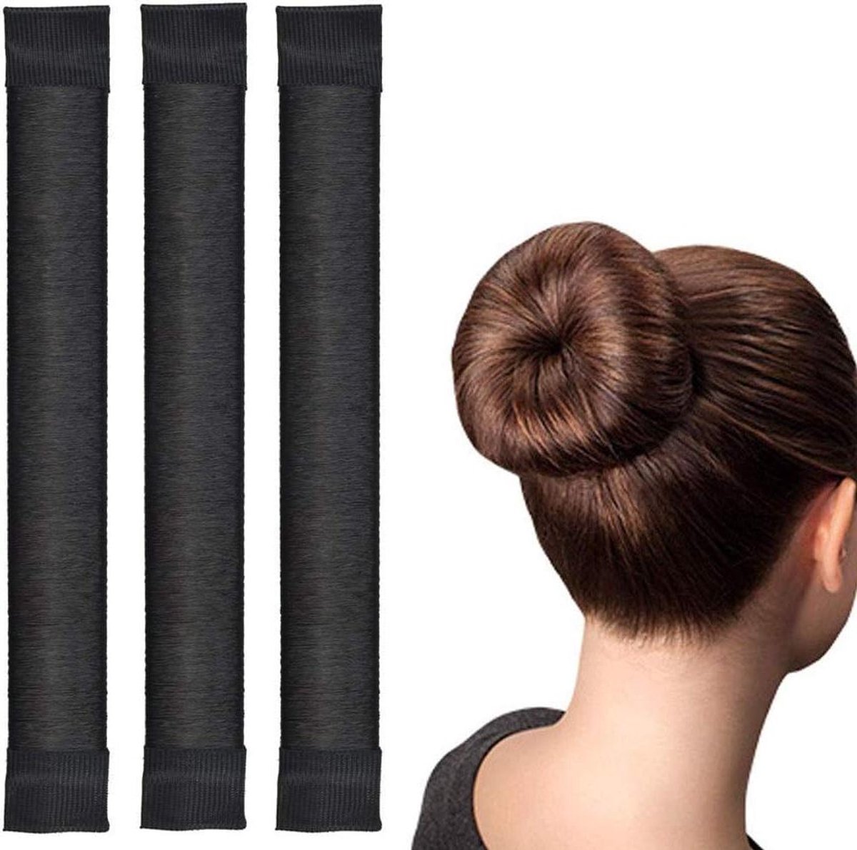 Haarstyling Hulpset - Kapselmaker Set - Snel Kapsels Maken - 3 Delige Set - 21 x 2.5 cm - Zwart