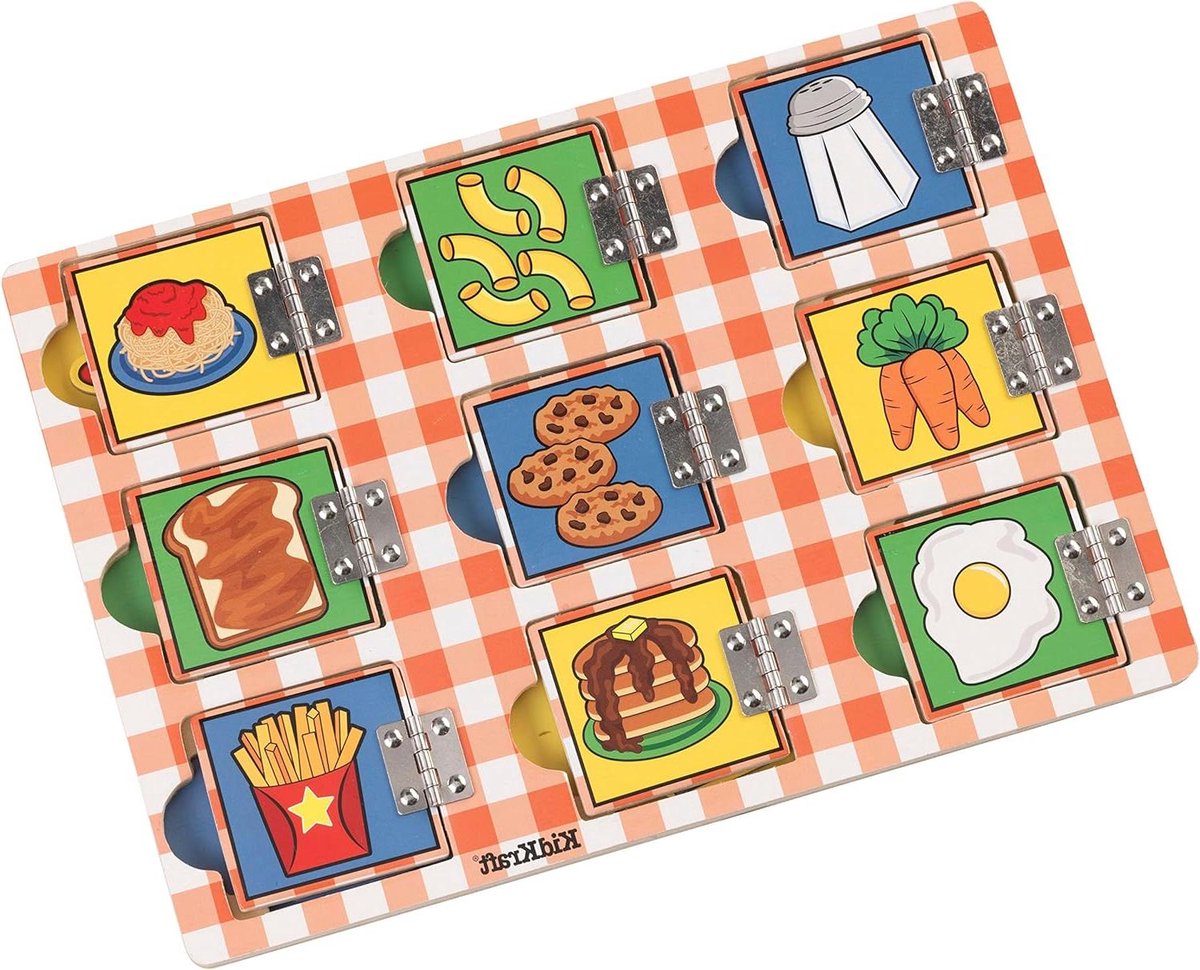 Maaltijd Puzzel - Zoek en Vind - Kinderen Leren - Magnetische Elementen - 9 Stukjes - Geel