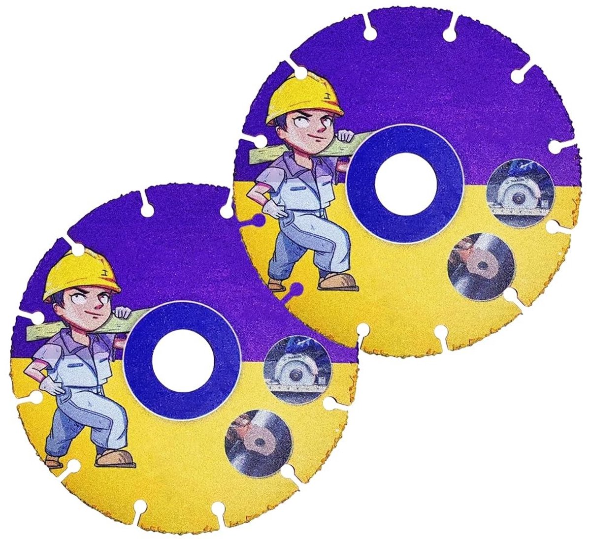 IMstore - Zaagblad - Cirkelzaagblad - Voor houtbewerking - 115 mm - Snijschijf - Geschikt voor plastic, hout, multiplex, rubber - 2 stuks