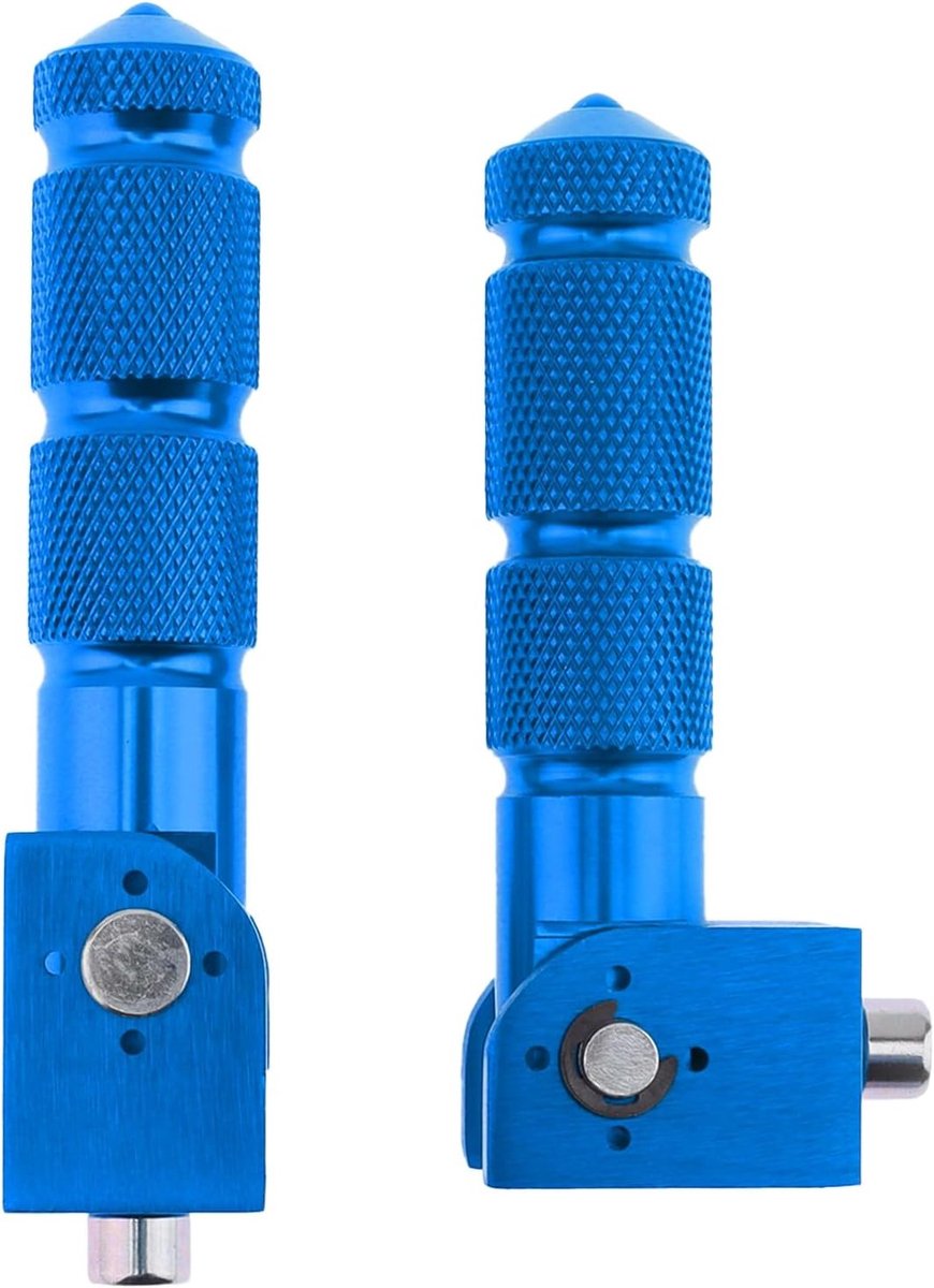 Motorfiets en Fiets Passagiers Voetsteunen M8 8mm Antislip Voetsteunen voor Honda Kawasaki Yamaha Ducati Suzuki BMW en Elektrische Fietsen - Blauw