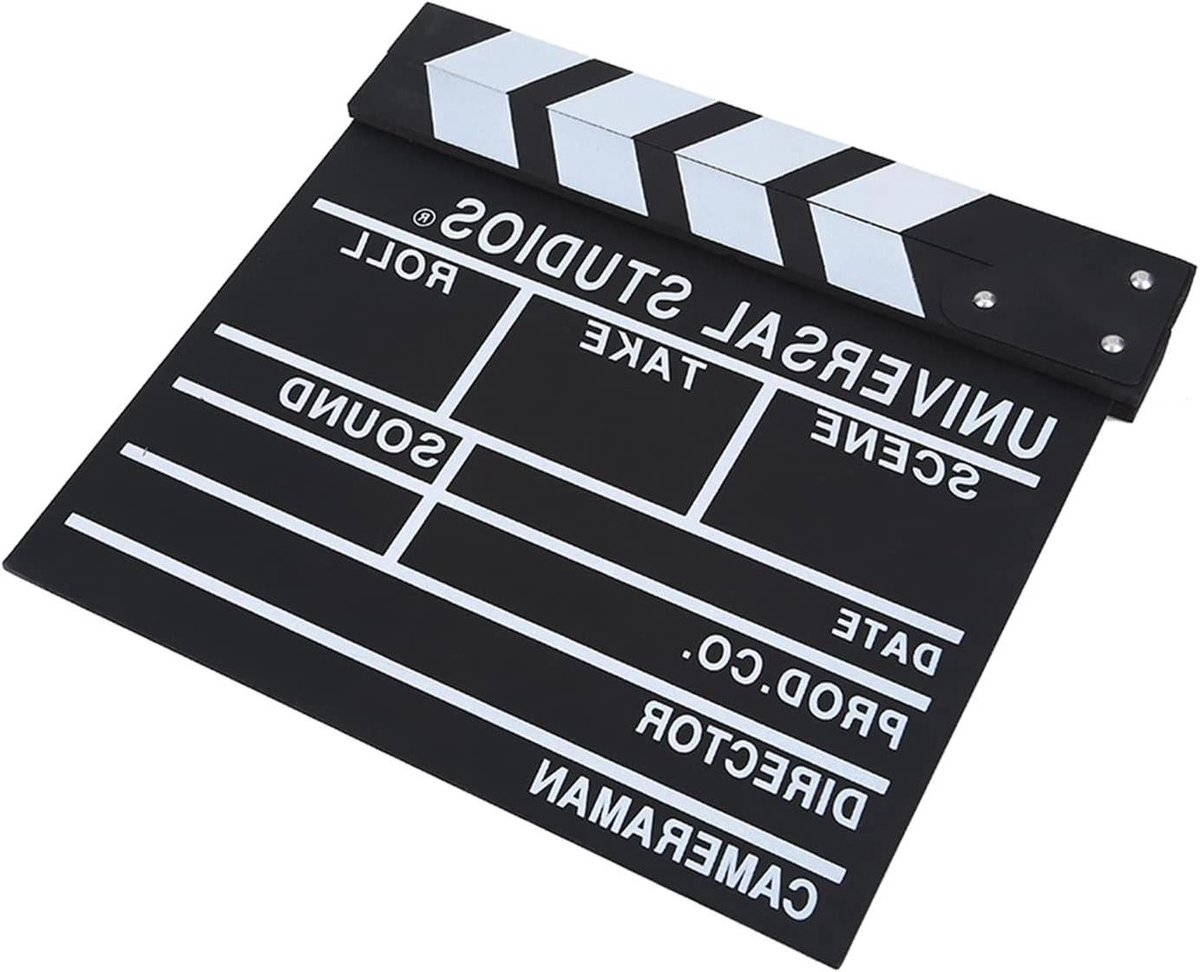 Houten Regisseur Sc Clapperboard TV Movie Board Film Prop Ergonomisch en Gemakkelijk Te gebruiken. Comfortabel, de Sc Brengt Je Georganiseerd